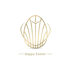 Happy Easter greeting card. Vector image.