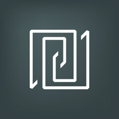 Abstract tech logo for branding identity. Vector image.