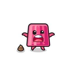 jelly earth surprised to meet poop