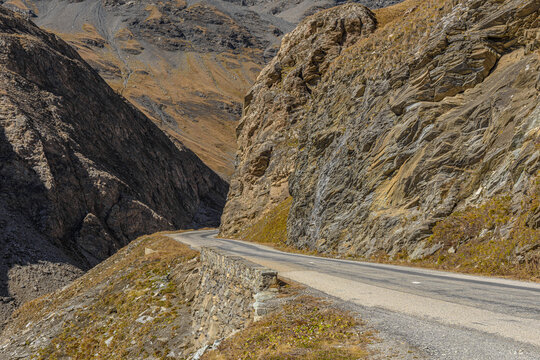 Mountain Pass Road Alps Col De L'iseran