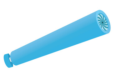 Foam water gun. vector illustration