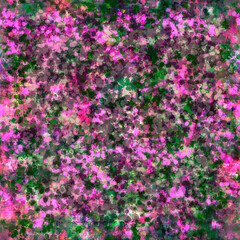 Fototapeta premium Abstract neon multicolored painted pattern with small bright spots, blots and smudges,