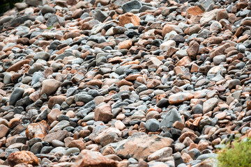 Rocks by the river, stones, pebbles