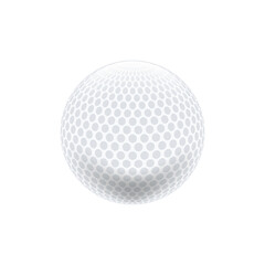 White golf ball on a white background, Vector.