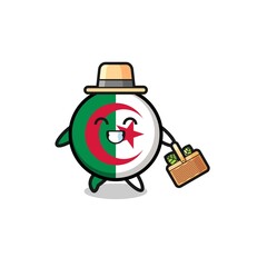 algeria flag herbalist character searching a herbal