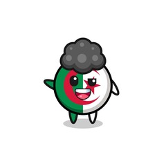algeria flag character as the afro boy