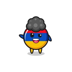 armenia flag character as the afro boy