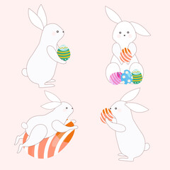 easter bunny and eggs