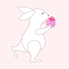 easter bunny with egg