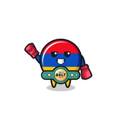 armenia flag boxer mascot character