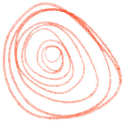 Fototapeta na wymiar Circle spiral drawn with a marker on red paper
