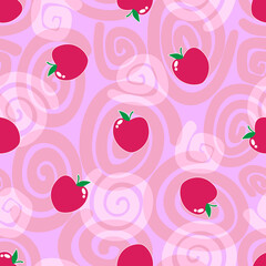 seamless pattern with apples
