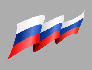 Russian flag wavy abstract background. Vector illustration.