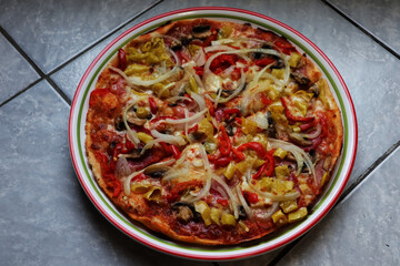 Pizza, Pizzateller, Teller, Spezial, Pizza-Spezial, Food, Essen, Pizzeria, Osteria