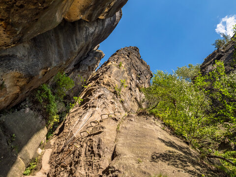 H&auml;ntzschelstiege in der S&auml;chsischen Schweiz - Stiege durch die Felsw&auml;nde