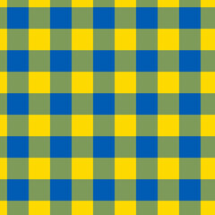 large gingham pattern made of Ukrainian flag stripes