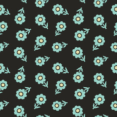 Obraz premium Spring summer botanical seamless pattern