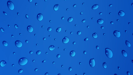 Water droplets on wavy blue abstract background blur graphics for background or other design illustration and artwork.
