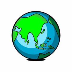 earth vector on white background
