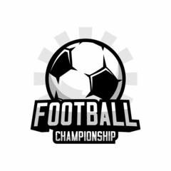 Obraz premium football club logo illustration vector, ball vector