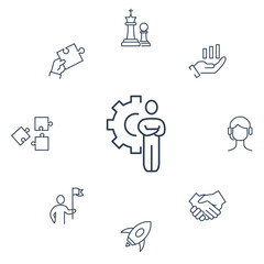 Business Strategy icons set . Business Strategy pack symbol vector elements for infographic web