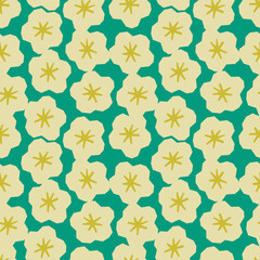 Spring summer botanical seamless pattern