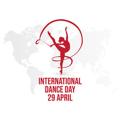 International dance day 29 april. Logo icon vector illustration.