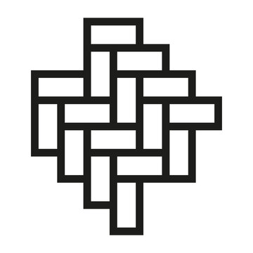 Rectangular Shape Tiles, Laminate Wall Flooring symbol, logotipe