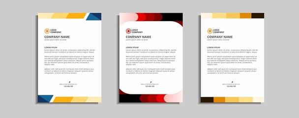 modern corporate letterhead template design