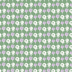 Spring summer botanical seamless pattern