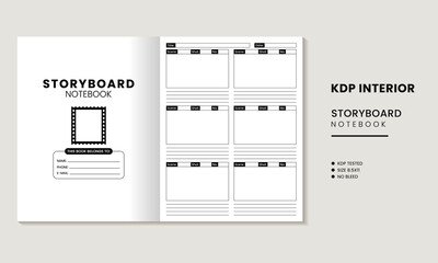 Naklejka na ściany i meble Storyboard Notebook KDP Interior