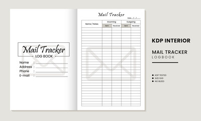 MAIL TRACKER LOGBOOK KDP INTERIOR