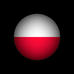 Country Poland. Poland flag. Vector illustration.
