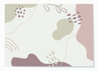 Colorful abstract background with geometric shapes in pastel shades. Banner with modern design elements