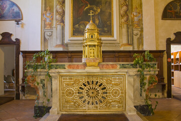  Interior of Domus of the Stone Carpets (Church of  Santa Eufemia) in Ravenna, Italy