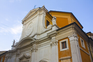 Fototapeta na wymiar Church of Santa Maria del Suffragio Piazza del Popolo in Ravenna, Italy