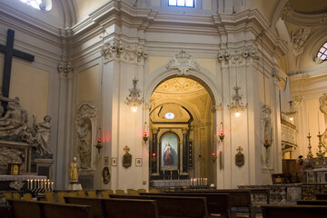 Interior of Church of Santa Maria del Suffragio Piazza del Popolo in Ravenna