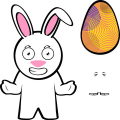 easter bunny cartoon pack in vector format