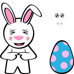 easter bunny cartoon vector set pack