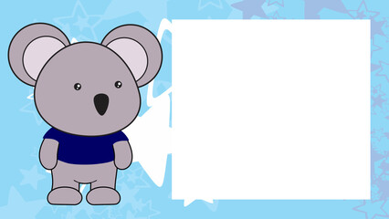 koala cartoon pictureframe vector