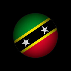 Country Saint Kitts and Nevis. Saint Kitts and Nevis flag. Vector illustration.