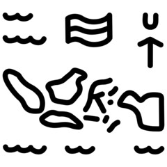 handdrawn map icon