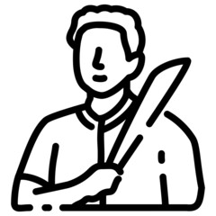 handdrawn pattimura icon