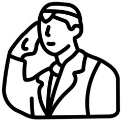 handdrawn soedirman icon