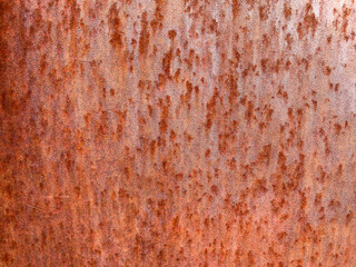 Rust texture detail. Orange, rusted and corroded metal