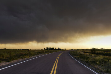 Threatening storm clouds, Pampas, Patagonia, Argentina