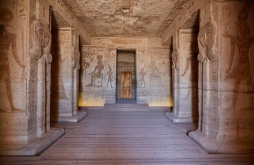 Fototapeta na wymiar The Small Temple of Nefertari at Abu Simbel