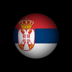 Obraz premium Country Serbia. Serbia flag. Vector illustration.