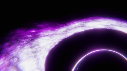 Accretion by a supermassive purple black hole