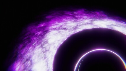 Accretion by a supermassive purple black hole